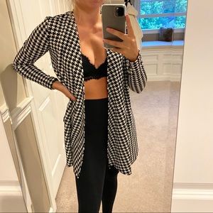 Houndstooth Cardigan/Light-weight Jacket
